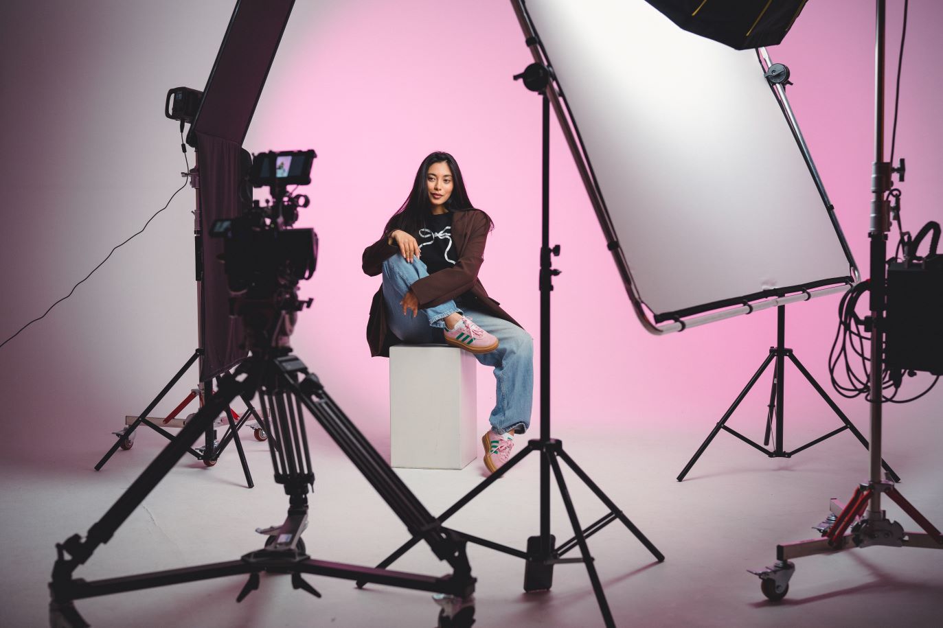Lichtaufbau im Studio