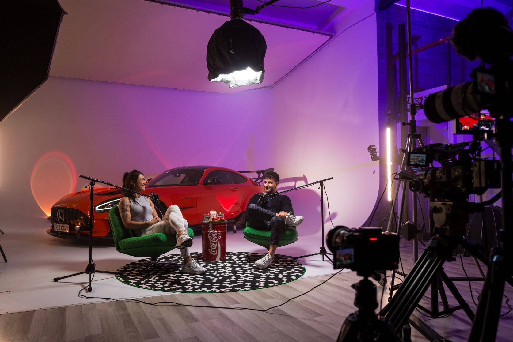 Set-Aufbau im Studio